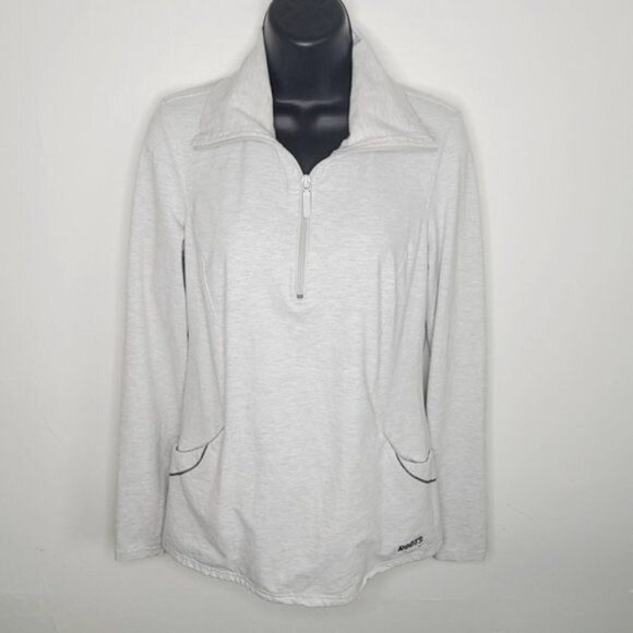 Roots Half Zip Heathered Grey Sweater - Picture 2 of 6